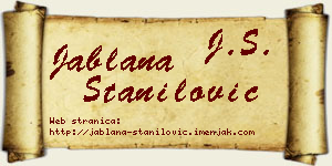 Jablana Stanilović vizit kartica